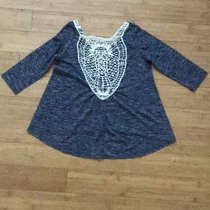 Aeropostale Crocheted Back Sweater Size XS
